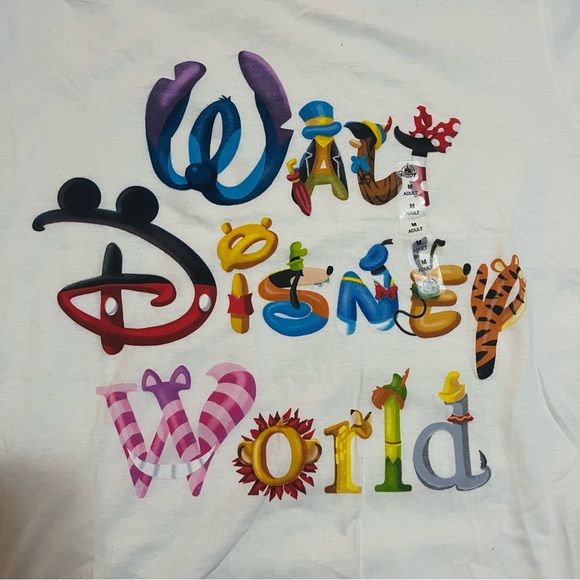 NWT Disney White Graphic T-Shirt - Picture 3 of 4